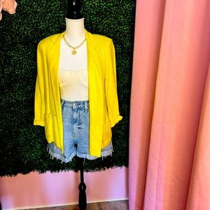 Full look blazer and shorts with white bodysuit.